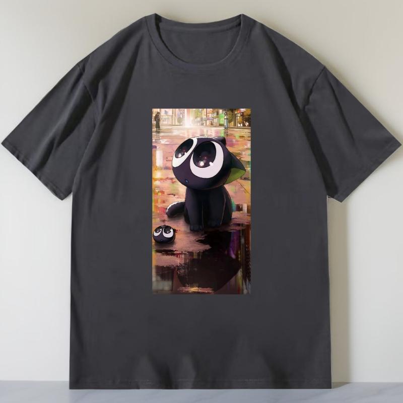 

MINISO Luo Xiaohei War, Аниме Футболки с коротким рукавом для мужчин и женщин, Двумерные Периферийные Топы 4XL