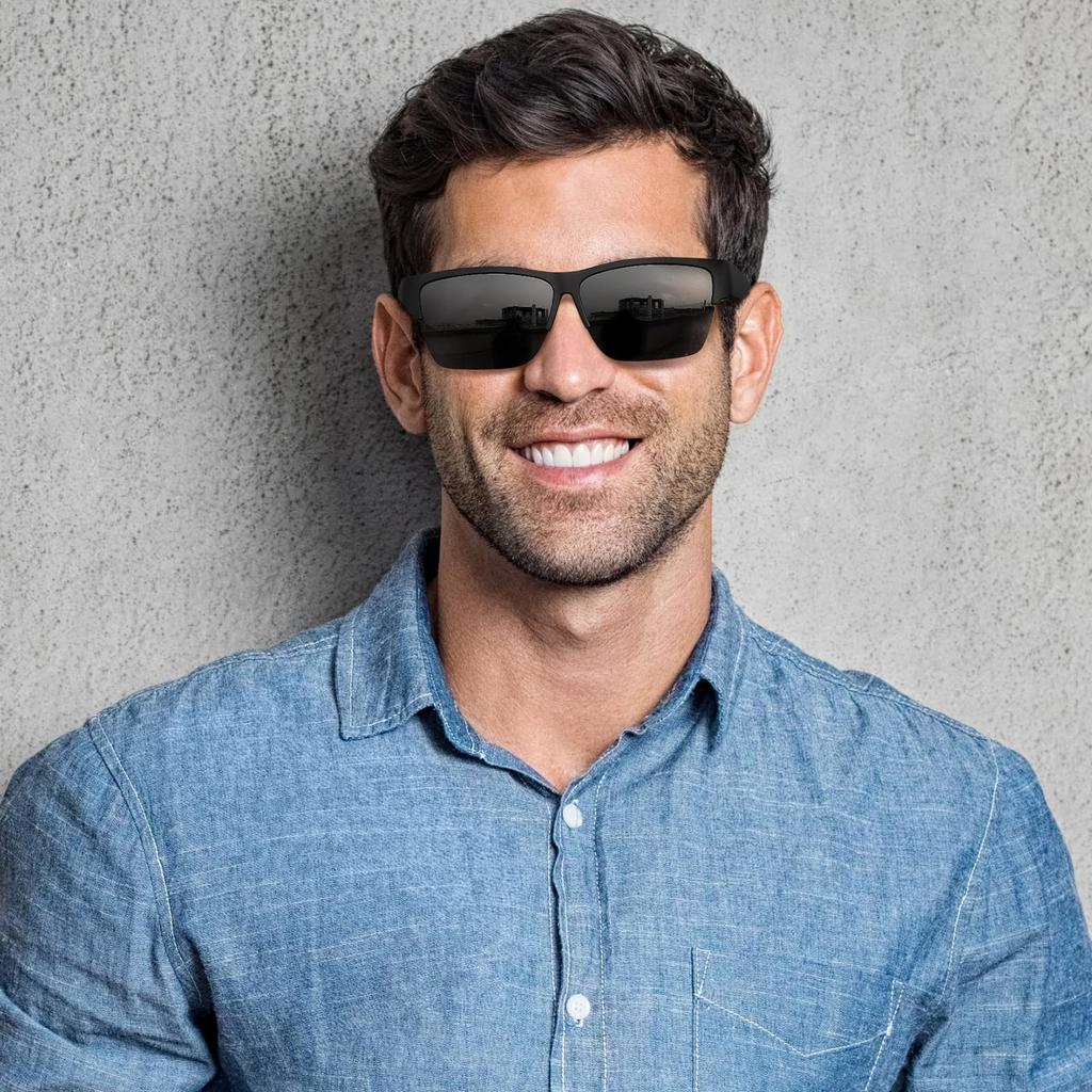 Rimerakea Polarized for Driving Over-the-Eye Sunglasses, Black,