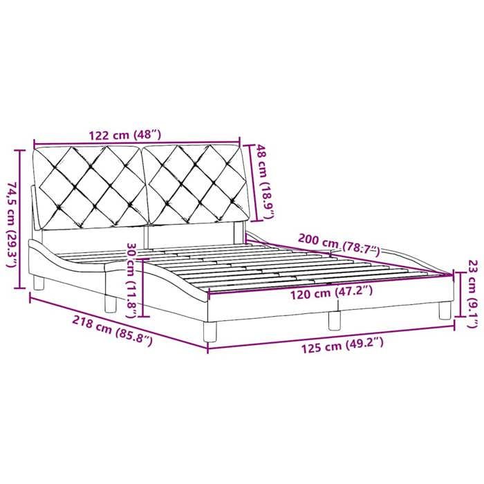 VidaXL Bed Frames Without Mattress Black 120x200 Cm Fabric 3310589