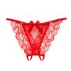 Pure Desire Bow Beautiful Buttocks Seduction Sexy Panties Women's Perspective Lace Bed Passion Tease Open Crotch Free Shorts