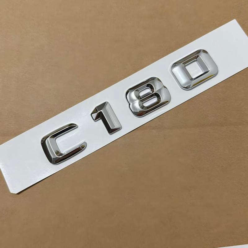 1x 3D ABS Chrom Emblem für MB Auto Heckklappen Emblem NGJM5 Schriftzug C180 C200 C220 C280 W205 W204 Zubehör