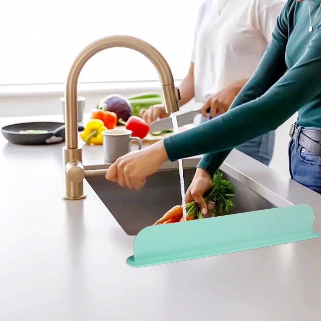 Silicone Sink Splash Guard Sink Backsplash Guard Easy Cleaning Reduce Splashes