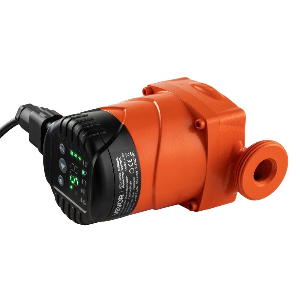 LPS25-4BP/130 High Efficiency Circulator Pump, 42 LPM, 4 M Max Lift Cast Iron Hot Water Recirculating Circulation Pump, Threaded Connection, Check