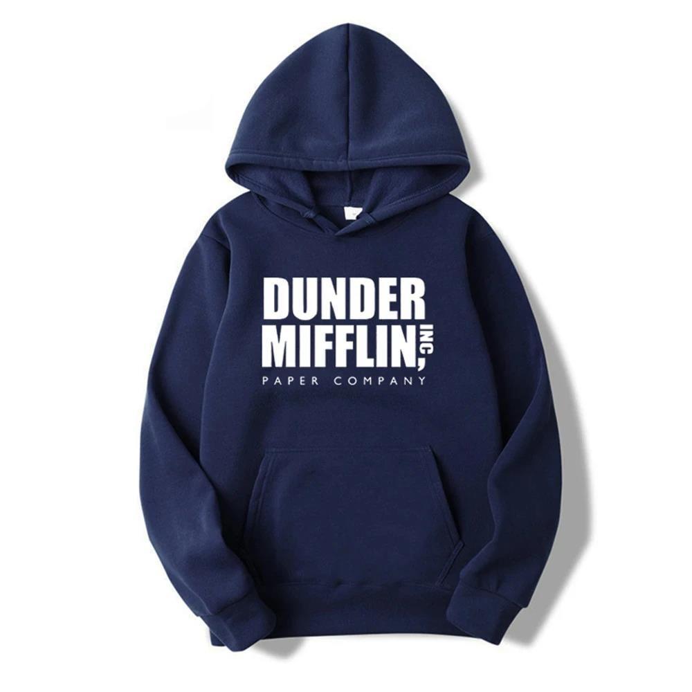

Cross border e-commerce new unisex Dunder Mufflin letter printed hoodie long sleeved sweatshirt street fashion for autumn and wi 3XL