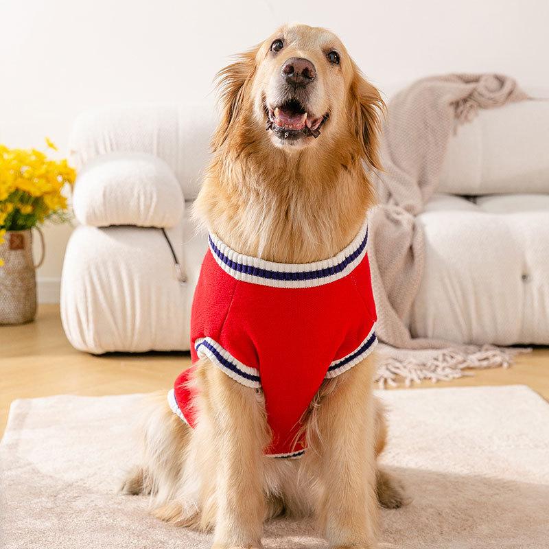 Big Dog Autumn and Winter Warm Clothing Golden Retriever Large Dog Knitted Sweater Side Shepherd Samo Labrador Pet Clothing