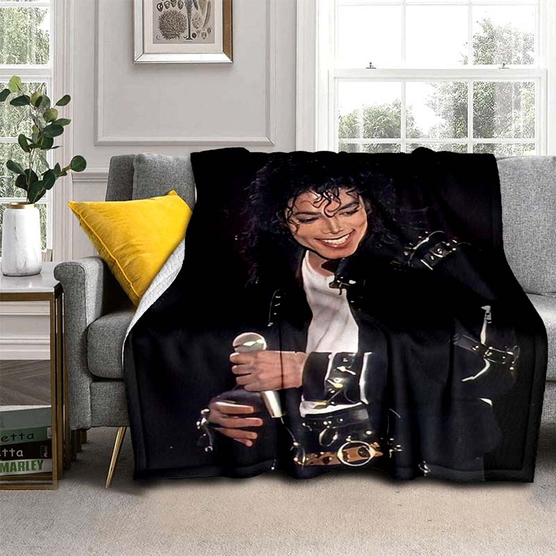 Available In Various Sizes, These M-Michael J-Jackson Printed High-definition Blankets Are Soft and Comfortable, Customizable