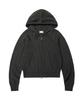 1993Studio Two-Way Knit Signature Zip-Up Hoodie_Charcoal