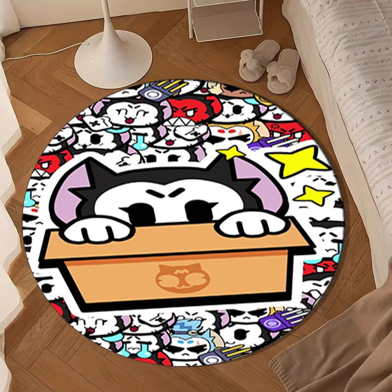 Game Adventure Heroes Round Rug for Livingroom,Bedroom, Palyroom, Chair Rug, Area rug, Circle Carpet, Large Size Fan Christmas gift