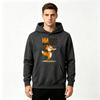 Men's Funny Cartoon Fox Printed Pullover Hoodie Casual Long Sleeve Sweatshirt