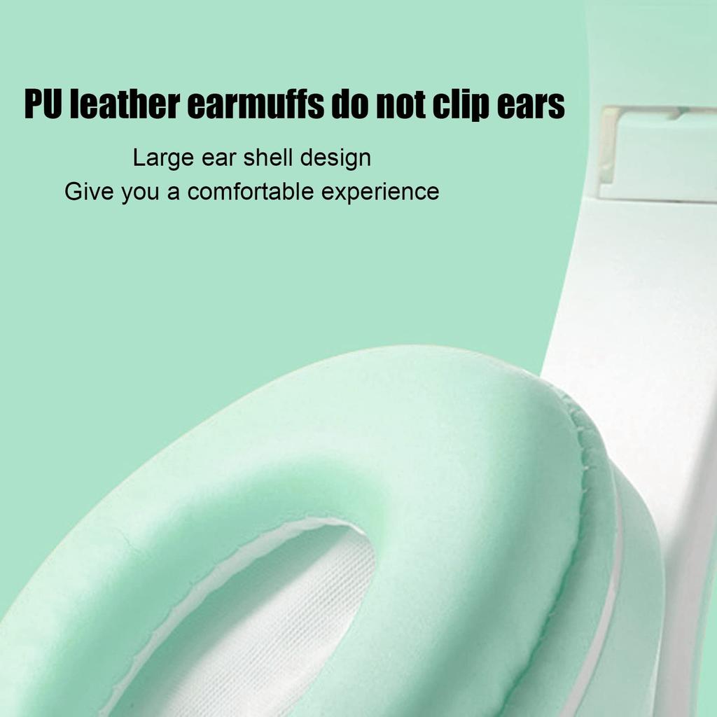 RGB Headset, Foldable and Retractable Headphones with Breathing Light, 65 Hours Playtime, with Mic, HiFi Stereo, Deep Bass, for Travel and Studying