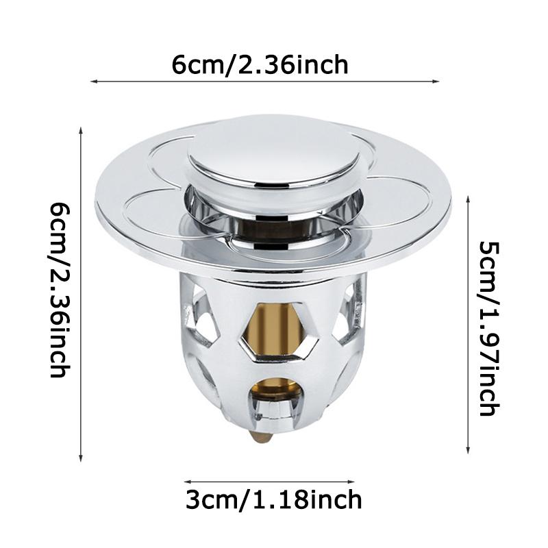 WTEMPO 1 buc chiuveta de spălat dop universal de scurgere tip de apăsare cu miez care săritor de scurgere chiuvetă baie duș scurgere de podea rezistentă la mirosuri și insecte