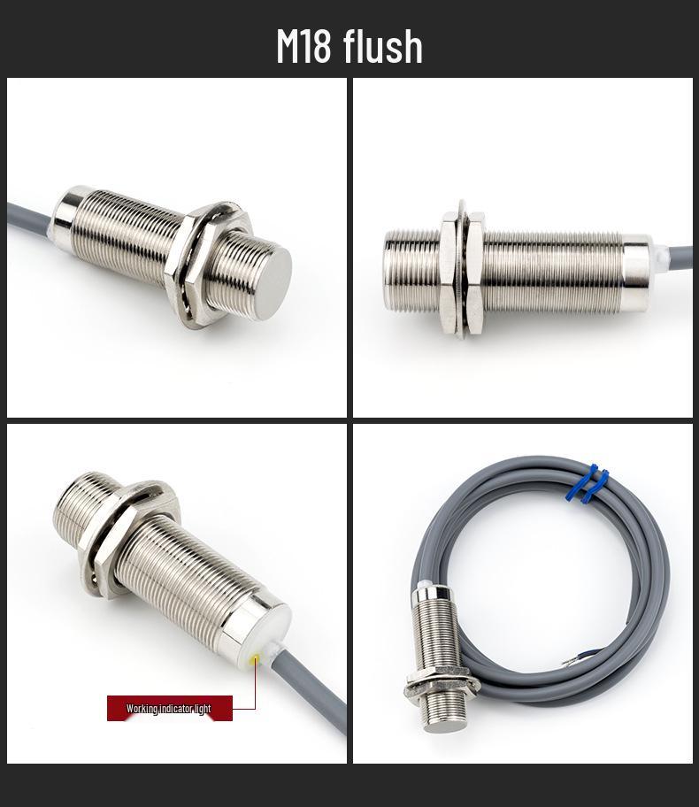 High Precision Waterproof NPN Proximity Switch Sensor (M8, M12, M18, M30) - Anti-Interference, Two-Wire Design