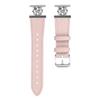 For Garmin Vivomove Trend/Venu Sq 2 Watch Band Genuine Cow Leather Flower Decor Adjustable Strap