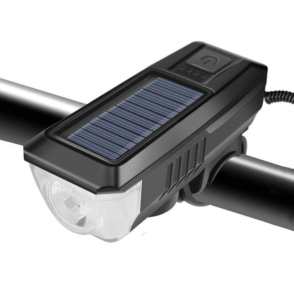 3 Modes Solar Bicycle Light Power Display Bike Front Lamp Mountain Road Bike Front Lamp  Work