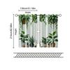 2 pcs   filtering curtains (excluding rods   non-movable   without batteries) Bohemian style greenerybackgroundsuitable for use in