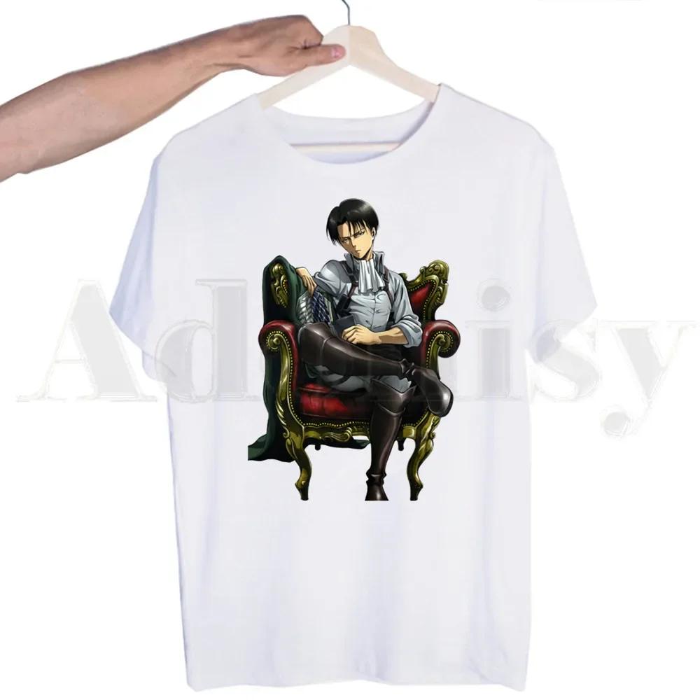 

Атака Титанов Аниме Shingeki No Kyojin Эрен Леви Футболки Мужская Мода Летние Футболки Футболка Хип-Хоп С Принтом Топ Футболки Харадзюку 2XL