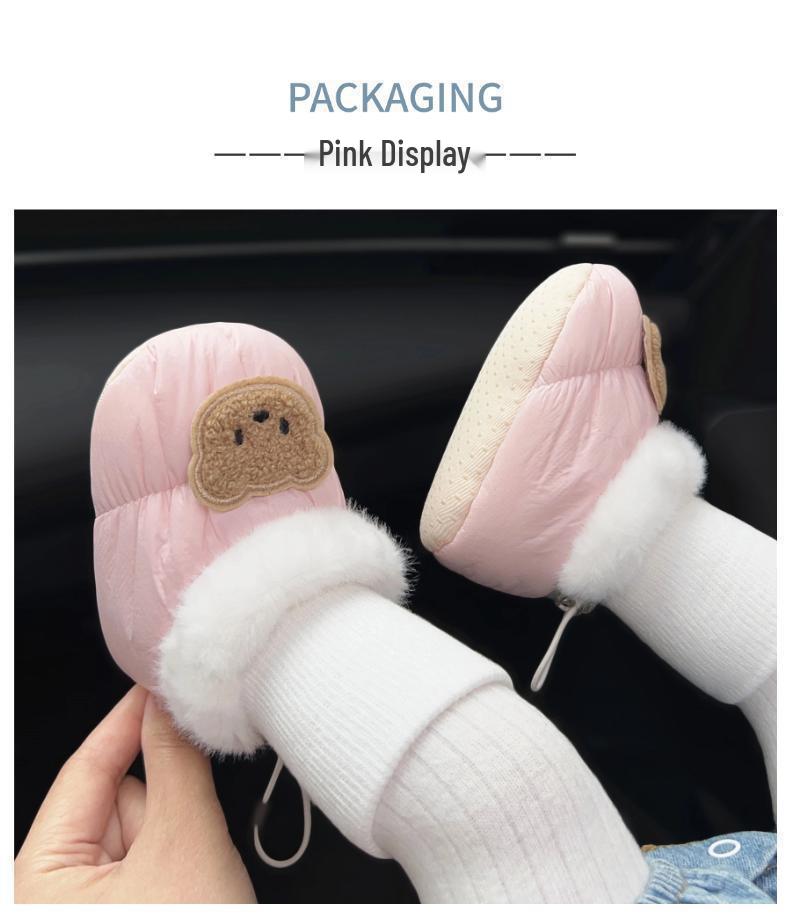 Unisex Baby Toddler Warm Velvet Socks Shoes - Cute Casual for Newborns (0-12 Months)