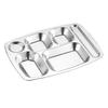 JINWANFU 304 Stainless Steel Divided Cafeteria Tray