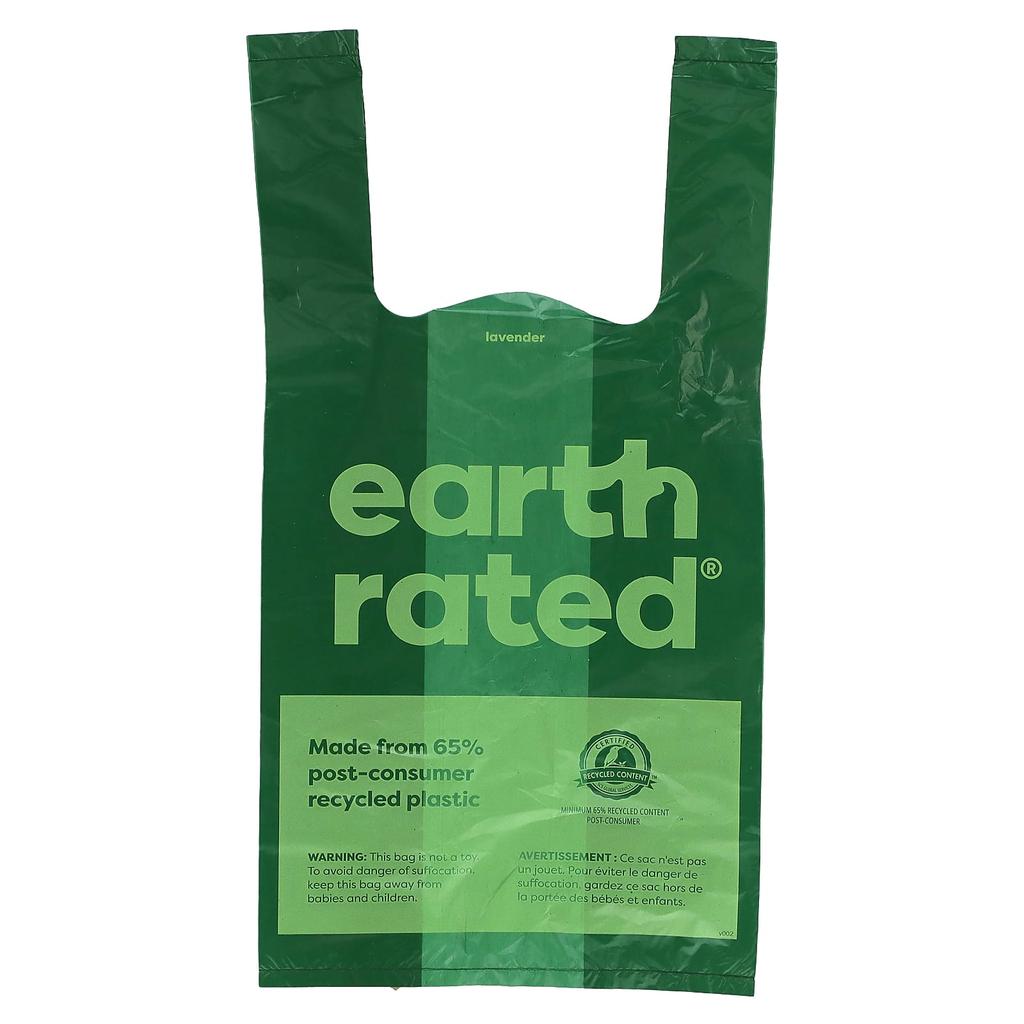 Earth Rated, handle bag, dog waste bag, lavender scent, 120 sheets