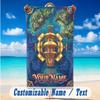 Fantasy Magic Theme Beach Towel Personalized Custom Name & Text Soft Quick Dry Beach Towel for Swimming Travel