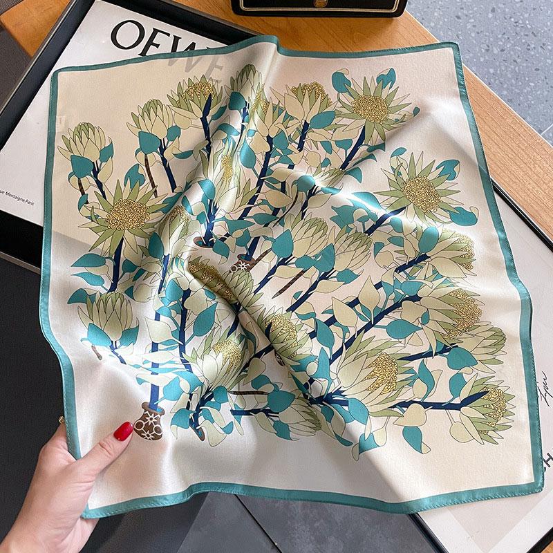 100% Silk Scarf Bandana Women Square Scarves Wrap Kerchief Mulberry Spring Fashion Luxury High Quality Headband Hijab Shawls