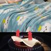 Autumn Winter Flannel Blanket Siesta Cover Blanket Leisure Student Dormitory Household Blanket Bed Sheet Dual-use