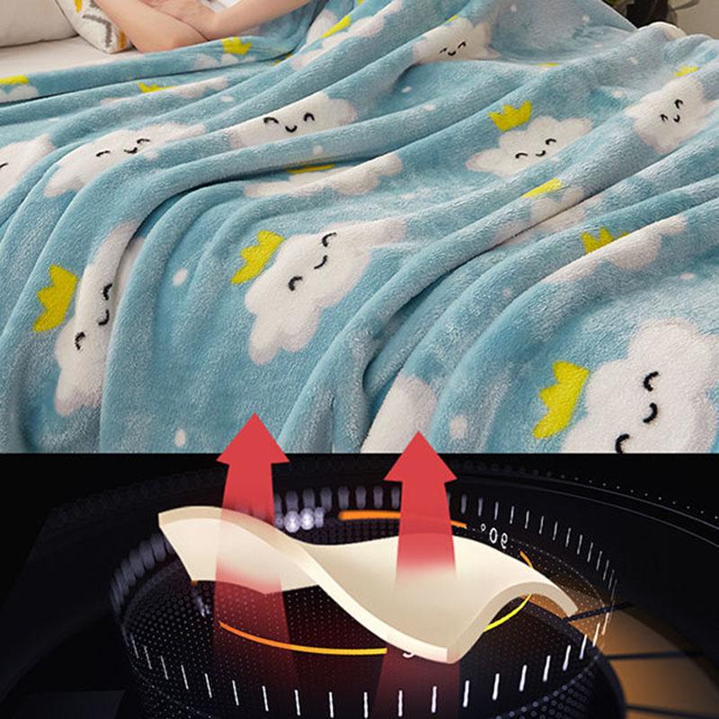 Autumn Winter Flannel Blanket Siesta Cover Blanket Leisure Student Dormitory Household Blanket Bed Sheet Dual-use