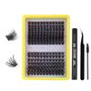 Single Cluster C Curl Multiple Hair False Eyelashes Natural Density 10-16Mdiy Segmented Eyelashes