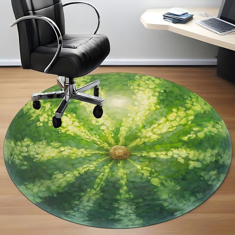 1pc Watermelon Chair Carpet for Office Non-Slip, Machine Washable Rug for Office, Room - Holiday Decor, Machine Made Yy251016144
