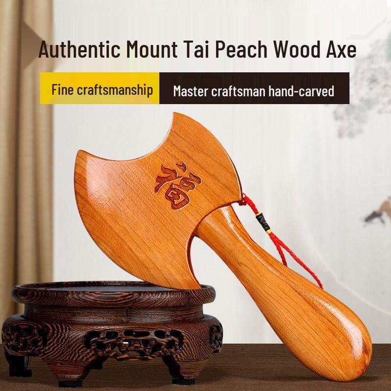 

Антикварное украшение в виде топора из персикового дерева: Свадебные принадлежности и подвеска для пресса для кровати No. 1 Wild Peach Wood Axe 13cm