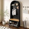 Multifunctional Coat Cabinet with Shoe Rack, Shelf & Hooks – Hall Tree for Entryway, Durable MDF Body, Modern Design, Sturdy Iron Legs, Storage