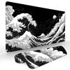 Black and white aesthetic giant wave Mouse Pad Desk Mat NonSlip office mousepad pc accessories keyboard Gaming pad tapis souris