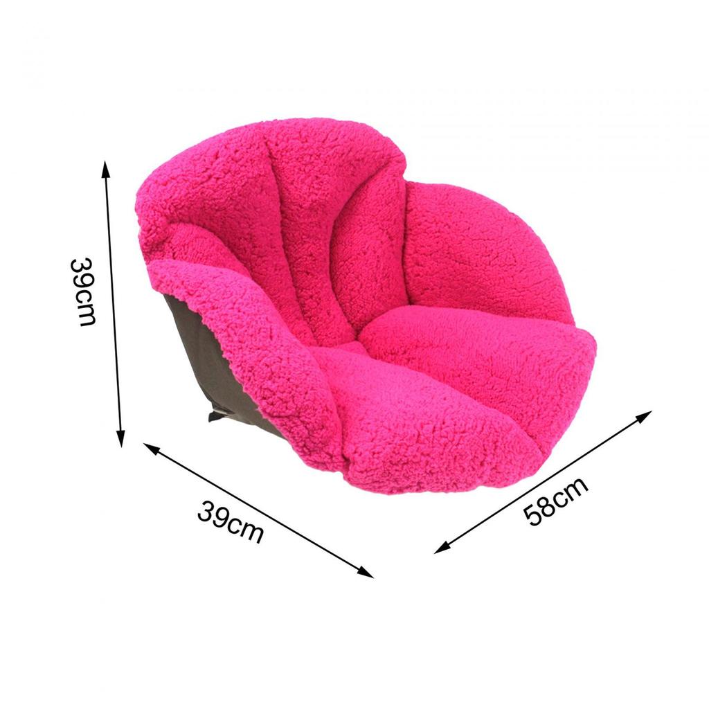 Plush Chair Cushion with Backrest Soft Comfortable Warm with Lumbar Support for Gaming Chair Car Room Decor Dining Chair Winter