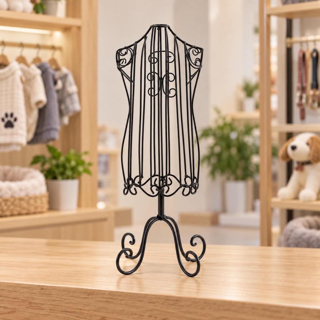 Freestanding Pet Clothing Display Rack Stable with Weighted Base