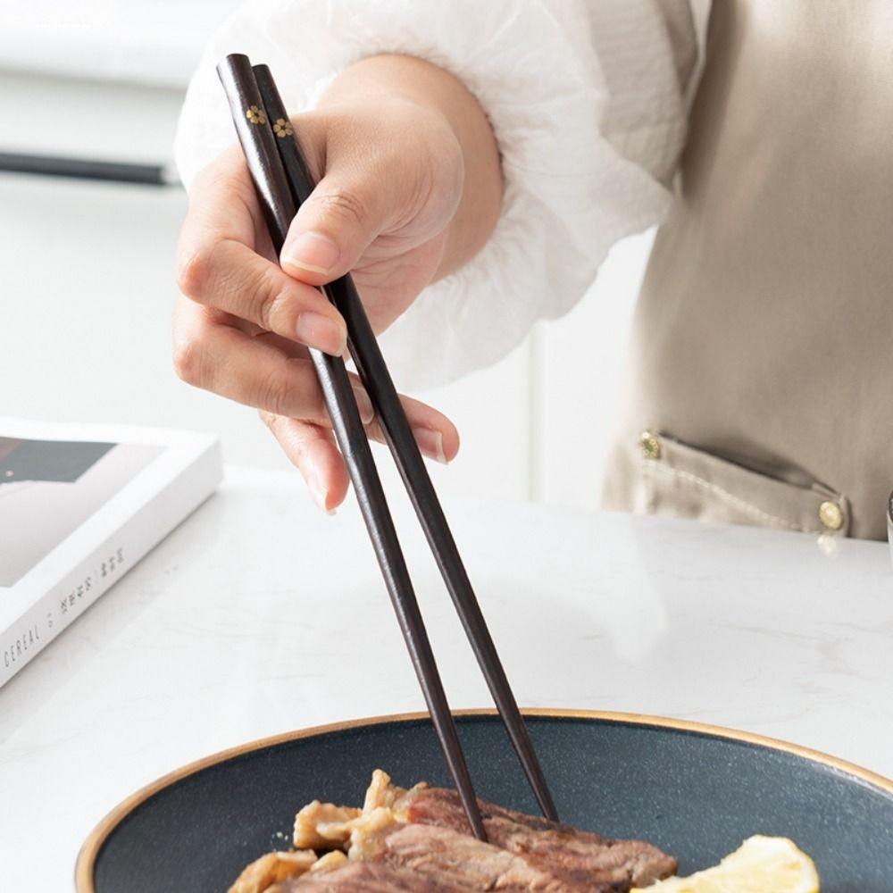 Sushi Noodles Wooden Rustic Elegant Reusable Flatware Chopsticks Tableware Kitchen Utensils