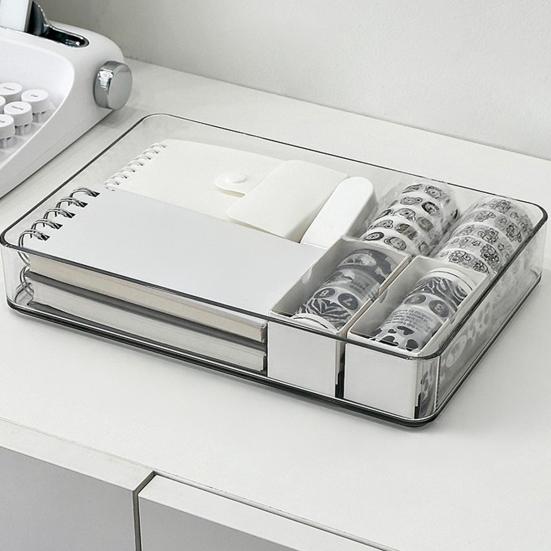 Drawer Storage Box, Transparent Large Capacity Organize, Partition Storage Container for Hair Accessories Jewelry Sundries