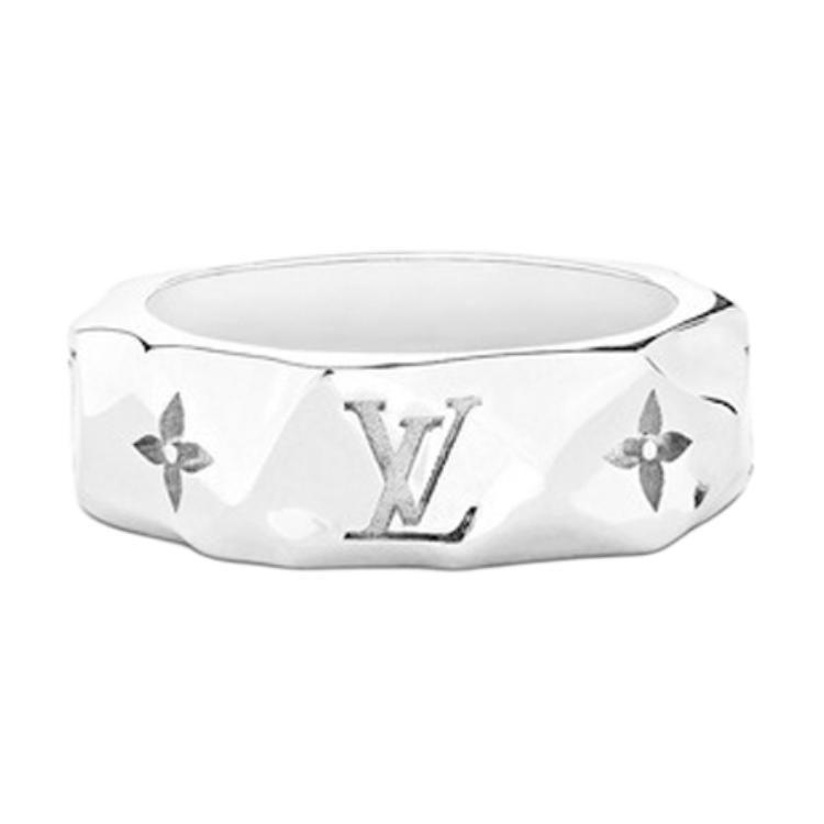 Louis Vuitton Monogram Metal Rings Men's Silver M00334