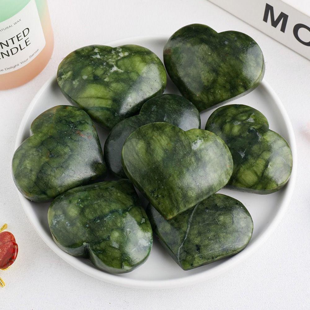 

Декоративная природа Xiuyu Jad резьба хрусталь необработанный камень гладкий хрусталь украшения в форме сердца офис S