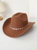 Western cowboy top hat felt hat Tibetan top hat three-dimensional pattern accessories jazz hat new woolen hat