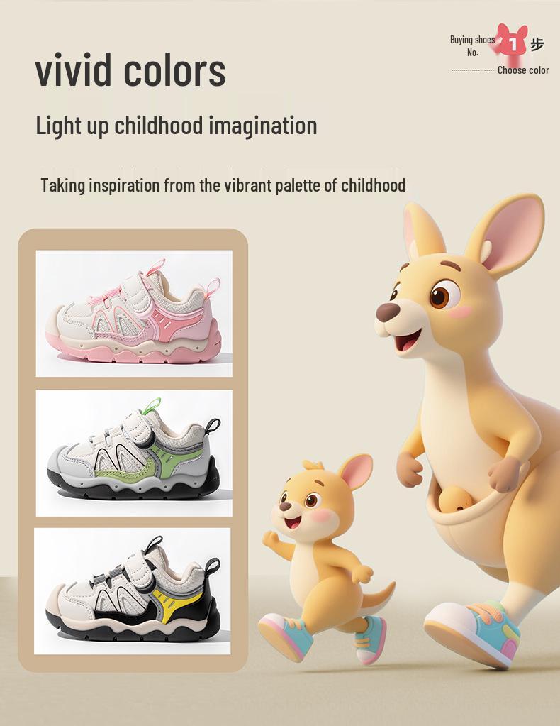 2025 Autumn Toddler Girls' Breathable Non-Slip First Walking Shoes