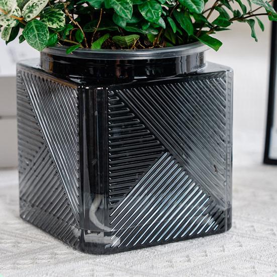 Automatic Water-absorbing Flowerpot with Transparent Water Level Indicator Self-Watering Planter for Indoor Plants Succulents Cactus Herb