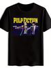 [Pulp Fiction T-Shirt] Black Men's Pulp Fiction Graphic T-Shirt | Casual Crew Ne