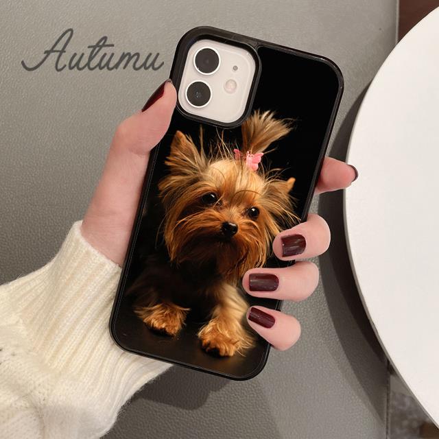 Yorkshire Terrier Dog Puppy Phone Case for iPhone 11 12 13 14 Pro Max Mini X XR XS SE 2020 6 7 8 Plus Samsung S21 S22 Shell