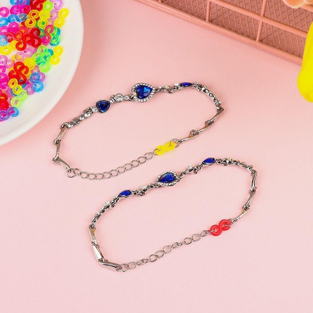 500pcs Transparent Acrylic S Clips Acrylic Loom Bands Braid Connector  Jewelry Making Connectors