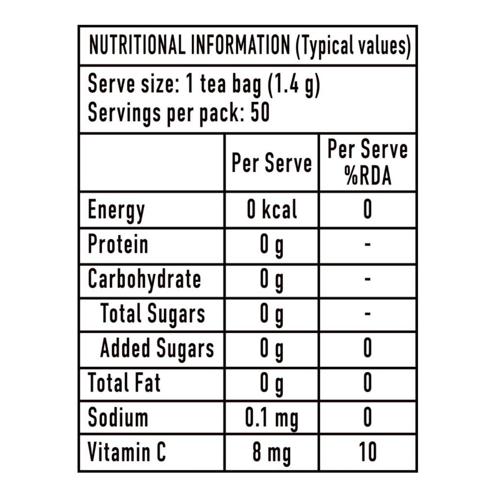 Tetley Ingefära Mynta & Citron Grönt Te 50 Påsar 100% Plastfritt Immunitetsstärkande Dryck