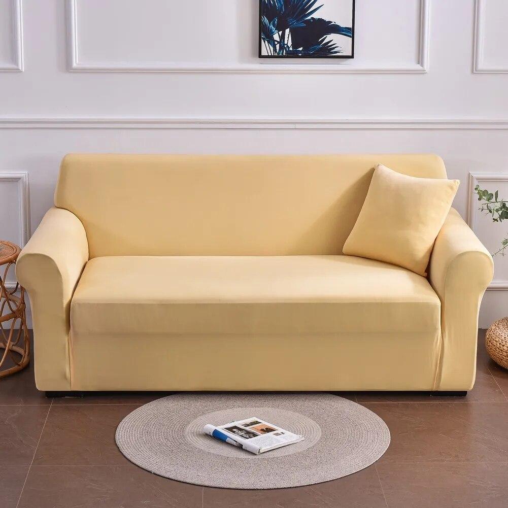 1/2/3/4 Waterproof Elastic Corner Sofa Covers Seats Solid Couch Cover Polyester L Shaped Sofa Slip Protector for Pets and Kids