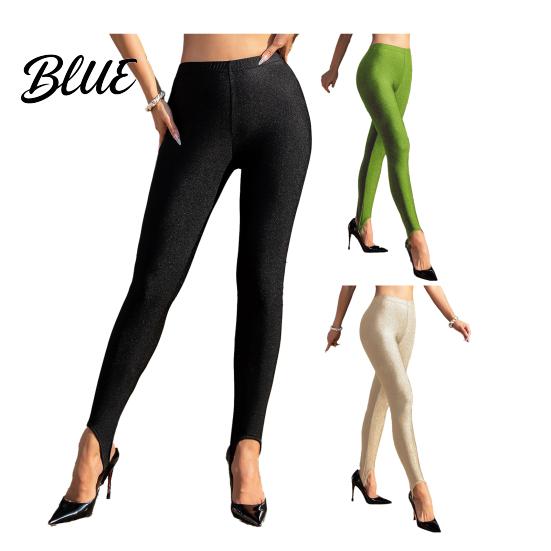 Women Leggings Elastic High Waist Glitter Design Long Pants Slim Fit Hip Lift Yoga Stretchy Bodycon