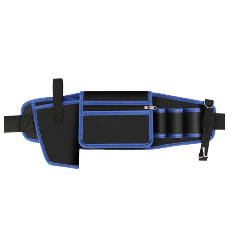 Heavy Duty Oxford Fabric Utility Belt Bag with Multiple Compartments Portable Tool Storage Bag for Tool and Accessories