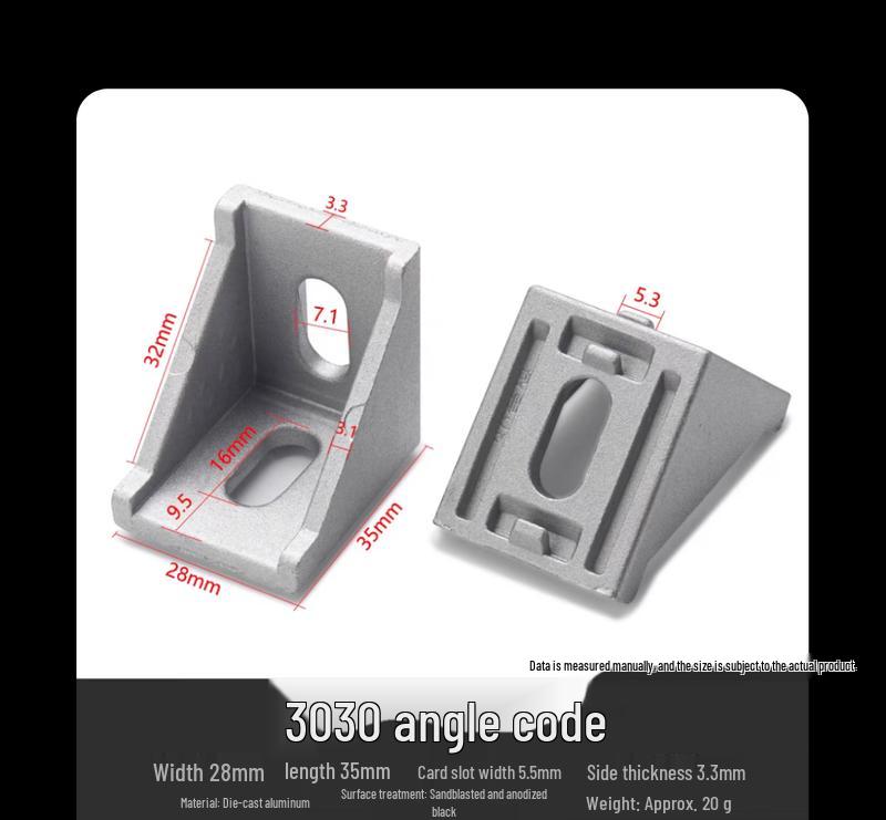 Industrial Aluminum Profile Corner Brackets
