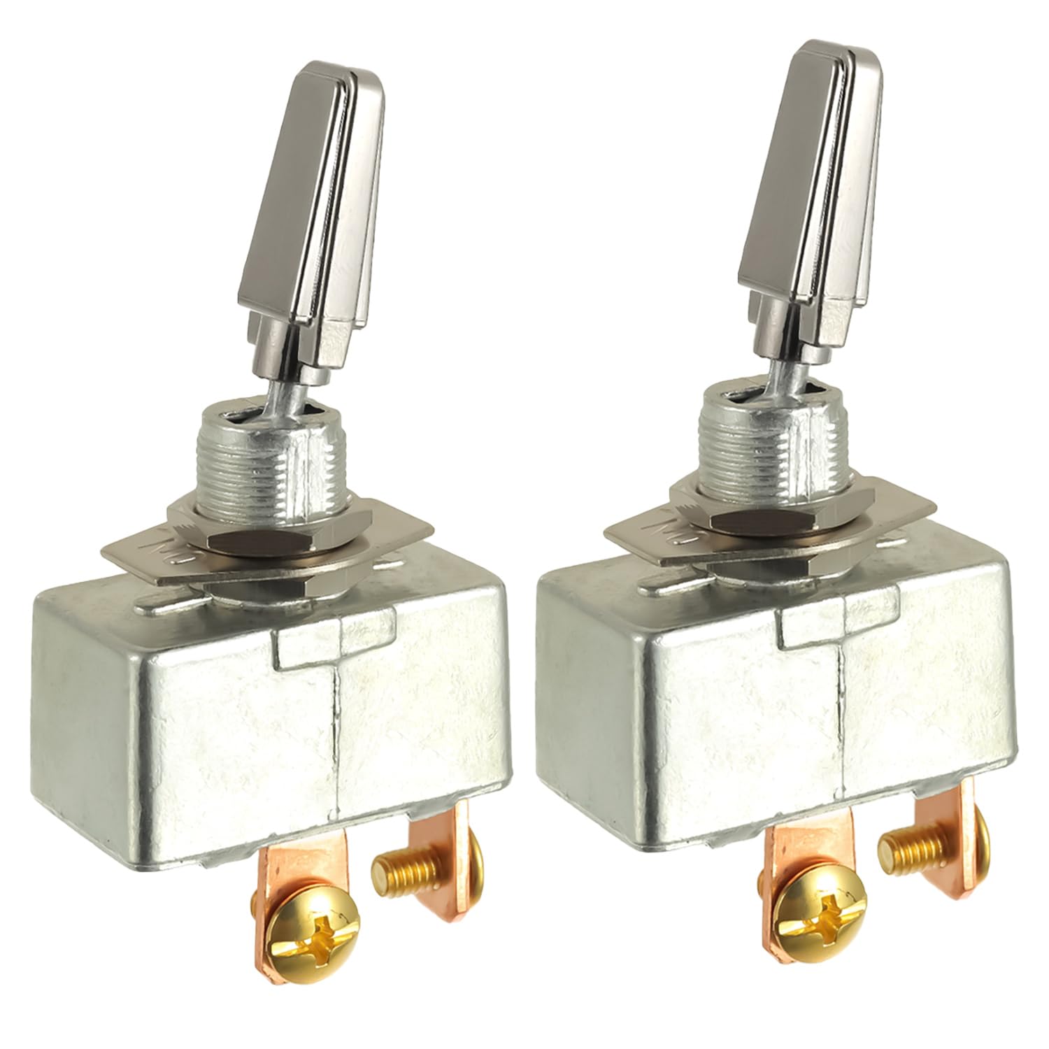 

Переключатель тумблер 50 Ампер 12В, Сверхпрочный, SPDT, 2 Положения ВКЛ/ВЫКЛ, Рокерный переключатель, Автомобильный тумблер с металлическими винтовыми клеммами для Автомобилей, Авто, Лодок - 2 ON/Off 2 Position